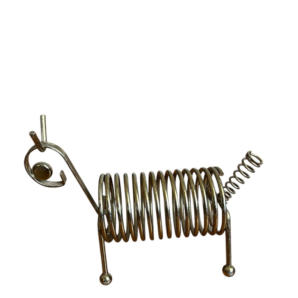 📨Vintage animal gold wire coil letter holder for mail, preowned.